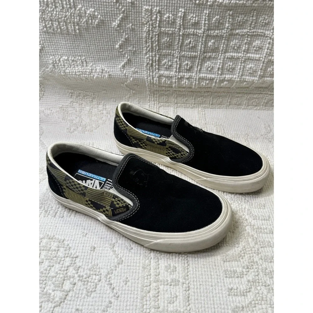 Vans Michael February Classic Slip-On‎ SF Black Olive Men 5.5 Women 7 Surf Shoes